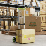 Carrello Portapacchi Pieghevole Capacità 70 kg con Maniglia Telescopica in Alluminio, Argento - immagine 2