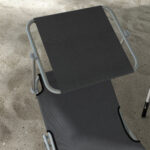 Set 2 Sdraio da Giardino Pieghevoli con Tettuccio Regolabile, in Tessuto Oxford e Metallo, 187x58x36 cm, Grigio - immagine 8