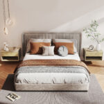 Set di 2 Comodini Sospesi Moderni con Cassetto e Vano Aperto, 37x32x21 cm, Legno Naturale - immagine 2