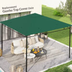 Tetto di Ricambio per Gazebo da Giardino 3x3m in Poliestere, Verde - immagine 2