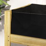Fioriera Rialzata da 118L con 2 Fori di Drenaggio e Pareti Trasparenti, in Legno di Abete, 110x50x80 cm - immagine 9