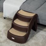 Scaletta per Cani Pieghevole con 3 Gradini Antiscivolo in PP, 49x38x38 cm, Marrone - immagine 7