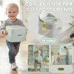 Vasino per Bambini 3 in 1 con Vaschetta Rimovibile e Imbottitura, Età 6 Mesi-6 Anni, Grigio - immagine 7