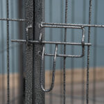 Box per Cani in Metallo con Porta e Vassoio sul Fondo, 125x78x80cm, Grigio - immagine 8