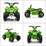 Quad Elettrico per Bambini con Batteria Ricaricabile 6V e Marcia Avanti e Indietro, 72x40x45,5 cm, Verde - immagine 8
