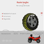 Quad Giocattolo Bambini 18-36 Mesi Licenza GOODYEAR Luci e Suoni Rosso - immagine 6