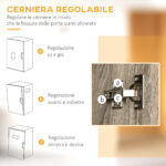 Credenza Moderna per Cucina o Sala da Pranzo, Mobile Buffet con Armadietti e Cassetti in Legno, Grigio, 71x41x178cm - immagine 8