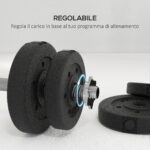Set Pesi Manubri da 30 kg (8x2,5 kg, 4x1,5 kg) con 12 Dischi e 2 Manubri da 2 kg, 43x18x7,5 cm, Nero - immagine 4