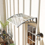 Tettoia in Policarbonato Anti-UV da Esterno per Porte e Finestre da 1x80 cm - immagine 2