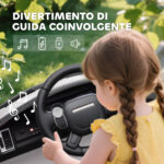 Macchina Elettrica per Bambini Licenza Land Rover con Fari LED, Clacson e Telecomando, 105x68,5x58 cm, Bianco - immagine 8