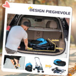 Passeggino per Cani Convertibile con 2 Guinzagli e Cuscino, in Acciaio e Poliestere, 82x49,5x98 cm, Azzurro e Nero - immagine 6