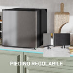 Mini Frigorifero da 46L con Scomparto per Ghiaccio, Porta Reversibile, Temperatura Regolabile, Argento - immagine 8