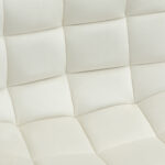 Set 2 Sgabelli da Bar con Schienale e Poggiapiedi in Stile Nordico in Metallo e Velluto, color Crema, 45x47x84 cm - immagine 8