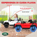 Macchina Elettrica per Bambini 3-5 Anni Land Rover Officiale 12V con Telecomando, Sospensioni, Luci LED, Rosso - immagine 6
