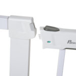 Cancelletto per Cani con Meccanismo Intelligente, Fissaggio a Pressione, Installazione senza Fori, Larghezza Regolabile 75-96cm, Bianco - immagine 9