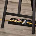 Cavalletto Pittura, 135 cm Cavalletto Treppiede per Dipingere su Tela, Cavalletto in Legno di Pino Regolabile, Portatile e Pieghevole con Pennello per Studio, Artisti e Pittori, Nero - immagine 9