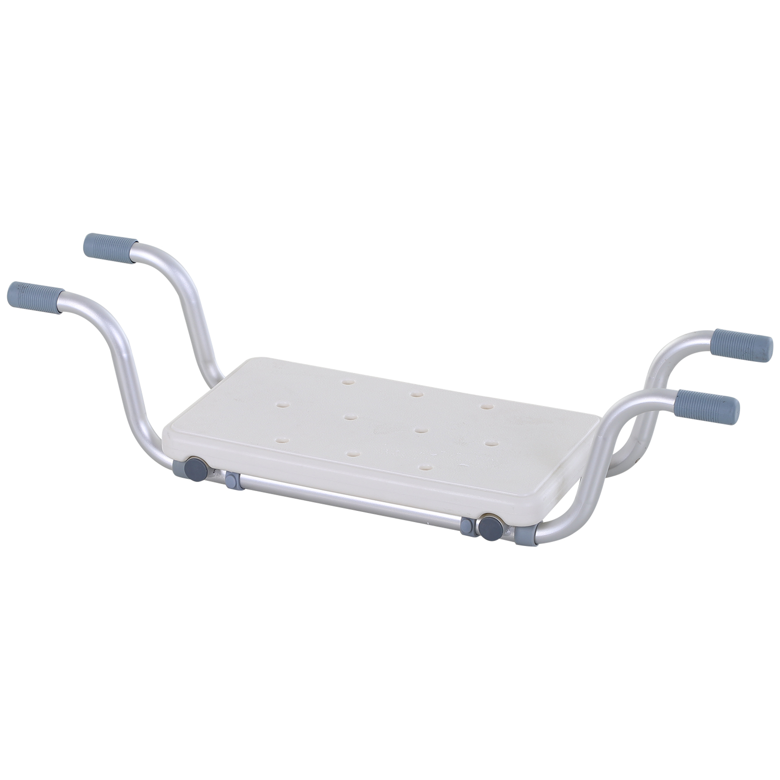 DtY21c19a91e90f81.jpg Sedile per Vasca in Lega di Alluminio e Plastica, Sgabello per Vasca da Bagno Larghezza Regolabile 73-83cm, Max, Carico 150kg - immagine 1