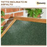 Capanno da Giardino Porta Attrezzi in Legno Impermeabile, 77x54,2x179 cm Giallo - immagine 5