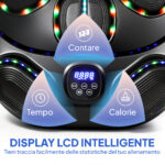 Macchina da Boxe Musicale a Parete con 9 Modalità, Luci LED e Connessione Bluetooth, 61x48x11 cm, Nero - immagine 6