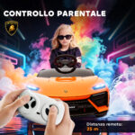 Macchina Elettrica per Bambini con Clacson e Telecomando, Auto con MP3 e USB/AUX, luci LED, Licenza Lamborghini, Arancione | Aosom Italy - immagine 5