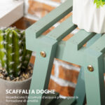Portapiante a 3 Livelli in Legno di Abete per Interni ed Esterni, 76x26x76 cm, Verde Chiaro - immagine 6
