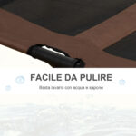 Brandina per Cani in Metallo e Tessuto Oxford Traspirante, 92x76x18 cm Marrone e Nero - immagine 6