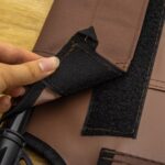 Brandina per Cani in Metallo e Tessuto Oxford Traspirante, 92x76x18 cm Marrone e Nero - immagine 9