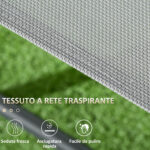 Set da Giardino 3 Pezzi con 2 Sedie 53,5x64x93 cm e Tavolino da Caffè Ø45x50 cm, in Metallo, Grigio Chiaro - immagine 6