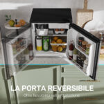 Mini Frigorifero da 46L con Scomparto per Ghiaccio, Porta Reversibile, Temperatura Regolabile, Argento - immagine 6