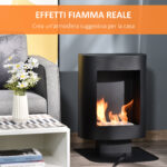 Camino a Bioetanolo con Serbatoio da 0,9L, Copertura fino 20㎡, 46,5x53x65cm, Nero - immagine 5