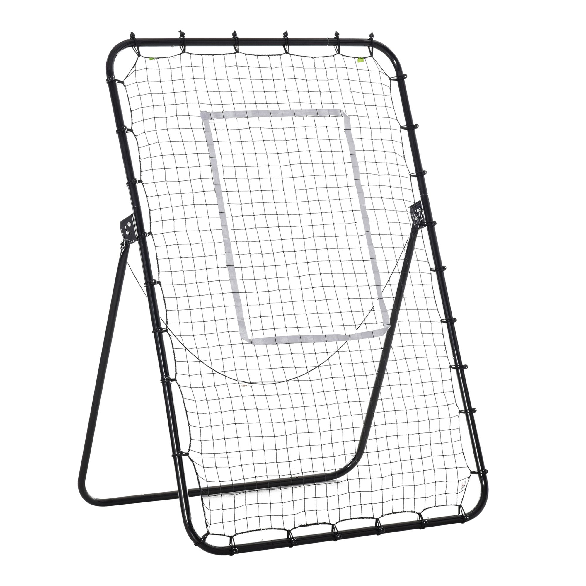 Fhi8fb19494b04e72.jpg Rete da Calcio Rebounder Pieghevole con Bersaglio, Altezza e Angolazione Regolabili, Metallo e PE, 123x73x178,5cm, Nero - immagine 1