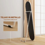Specchio a Figura Intera da Terra con Supporto Pieghevole, Vetro e Metallo, 40x4x160 cm, Argento - immagine 6