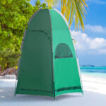 Tenda Doccia da Campeggio con Borsa per Trasporto e Tasca Portaoggetti 122x122x213cm, Verde - immagine 2