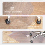Tappetino per Sedia Ufficio Salvapavimento in Plastica, 90x120cm, Trasparente - immagine 5