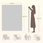 Coperta Elettrica 160x140 cm con 5 Livelli di Calore e 2 Telecomandi, in Pile e Poliestere Grigio - immagine 3