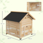 Casetta per Anatre da Esterno con Rampa, Fondo Rimovibile e Fori di Ventilazione, 78x90x92 cm, Legno - immagine 3