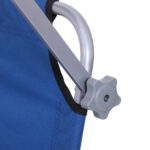 Lettino Prendisole da Giardino Sdraio Pieghevole con Tettuccio Blu - immagine 9