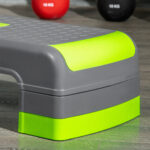 Step Fitness per Aerobica Regolabile su 3 Altezze 10-15-20 cm in Plastica, Verde e Grigio - immagine 8