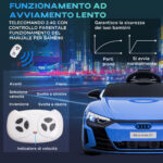 Auto Elettrica per Bambini 3-5 Anni con Telecomando, Sospensioni e Clacson, 103x58x41 cm, Blu e Nero - immagine 6