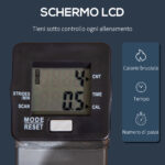 Stepper Fitness con Maniglia e Bande Elastiche, Stepper con Monitor LCD per Allenamento a Casa e Palestra, Argento - immagine 4