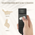 Poltrona Alzapersona Reclinabile a 160° con Poggiapiedi e Telecomando, in Velluto, 85x88x109 cm, Crema - immagine 6