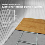 Casetta da Giardino con 2 Porte Scorrevoli e 4 Prese d'Aria in Acciaio, 322x277x192 cm, Marrone - immagine 6