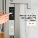 Scaldasalviette Elettrico da Terra o Parete 150W con 8 Barre e Timer 2-4 Ore, 53x35x90 cm, Argento - immagine 5