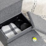 Scaletta per Cani e Gatti 10kg max a 3 Gradini con Casetta per Cani e Spazio Portaoggetti, 73,5x33x40,5 cm, Grigio - immagine 8