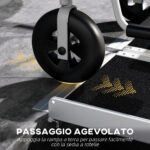 Rampa Pieghevole per Sedia a Rotelle in Alluminio con Rivestimento Antiscivolo e Bordi, 122x73,5 cm, Nero - immagine 8