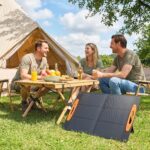 Caricabatteria Solare 1W Pieghevole con Attacco USB-A e USB-C per Ricarica Rapida, IP67, Nero - immagine 2