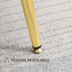 Poltrona a Conchiglia, Poltroncina Vintage, Poltroncina da Camera e Salotto, Design Elegante, con Schienale Alto, 76x67x74cm, Giallo - immagine 7