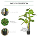 Monstera Pianta Artificiale per Interno ed Esterno, Pianta Finta Realistica con 20 Foglie, 120cm - immagine 6