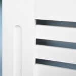 Copritermosifoni a Doghe con Ripiano Portaoggetti, in Legno, 172x19x81 cm, Bianco - immagine 9