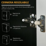 Mobiletto da Cucina Moderno in MDF con 2 Armadietti, 1 Cassetto e Ripiani Regolabili, 90x40x90 cm - immagine 7